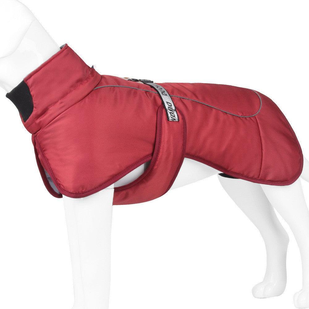 Cozy Canine Cloak: Stylish And Warm Pet Winter Wear With Reflective Safety