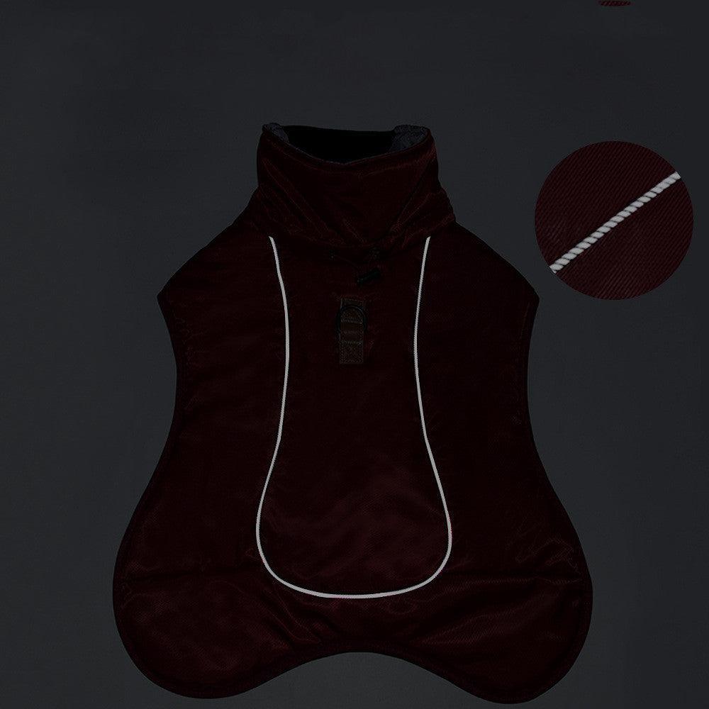 Cozy Canine Cloak: Stylish And Warm Pet Winter Wear With Reflective Safety
